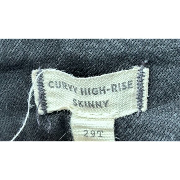 Madewell Curvy High-Rise Skinny Jeans Black Denim Size 29T - Picture 11 of 15